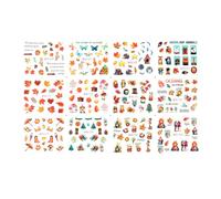 mophrati Nails Art Stickers 3D Acrylique Mode Feuille D'érable Stickers Impression Manucure Auto-Adhésif Décorations Accessoires, mille six cent quatre-vingts, BN1669