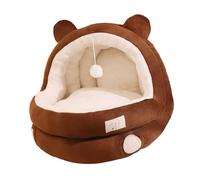 mophrati Nid Douillet et Chaud pour Chat avec Fond antidérapant et imperméable, idéal pour Les Chats en quête de Confort. Ce nid Confortable est fabriqué, Brun, S