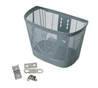 mophrati Panier léger pour vélo, facile à nettoyer, grande capacité, idéal pour les courses et les objets du quotidien lors de vos balades à vélo. Support amovible pour, Gris, 33 x 22.5 x 25 cm