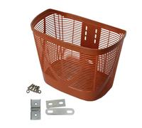 mophrati Panier léger pour vélo, facile à nettoyer, grande capacité, idéal pour les courses et les objets du quotidien lors de vos balades à vélo. Support amovible pour, Brun, 33 x 22.5 x 25 cm