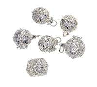 mophrati Pendentif cage médaillon à faire soi-même, collier avec breloques médaillon, léger et ajouré, plein de goût artistique, 6 styles différents inclus, diffuseur d'huiles essentielles pour