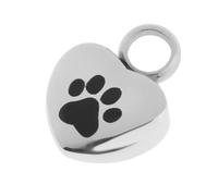 mophrati Pendentif souvenir en forme de cœur, urne funéraire pour cendres, bijou durable pouvant contenir des cheveux, des lettres du parfum, en souvenir d'un animal de compagnie.