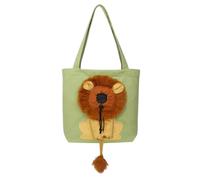 mophrati Pet Carrier Head Open Lion Portable Respirant Sacs À Bandoulière Chat Chien Transportant Titulaire Rétractable Voyage Animaux Sac À Main, Vert clair, S