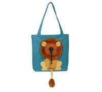 mophrati Pet Carrier Head Open Lion Portable Respirant Sacs À Bandoulière Chat Chien Transportant Titulaire Rétractable Voyage Animaux Sac À Main, Lac bleu, S