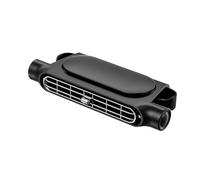 mophrati Petit mais puissant ventilateur de refroidissement pour siège arrière de voiture, trois vitesses, solution pratique pour les voyages lors des, Noir, 17.5 x 7.5 x 3.4 cm