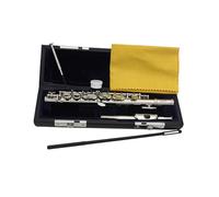 mophrati Piccolo traditionnel en do majeur, instrument à vent léger et facile à jouer, idéal pour la pratique quotidienne les présentations. Piccolo traditionnel en do, Argent, 31.5 x 1.3 cm