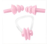 mophrati Pince-nez étanche réutilisable bouchon d'oreille de natation adultes unisexe écouteurs Sports nautiques protecteur Portable oreille protecteur, Rose