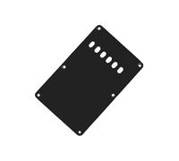 mophrati Plaque de pour guitare électrique avec six trous ovales, cache-cavité de vibrato, pièce de rechange robuste, Noir