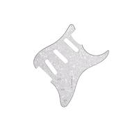 mophrati Plaque de pour guitare SSS, compatible avec les micros SSS, indispensable pour la rénovation de guitares de style moderne - Nouvelle plaque de en métal imprimée en 3D, Perle Blanche
