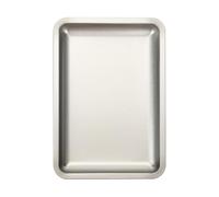 mophrati Plateau de maquillage de style nordique en acier inoxydable, organisateur décoratif, gain place, robuste et durable. , Argent , 18 x 12.5 x 1.7 cm