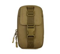 mophrati Pochette de téléphone multicolore résistance à l'usure Camping fournitures cordon extracteur petit sac taille sac à main Pack médical poche étanche, Marron