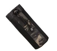 mophrati Pochette pour bouteille d'eau sac de transport à cordon étanche Camouflage 800ml tasse paquet trou de vidange chasse grande capacité, Camouflage noir