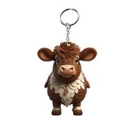 mophrati Porte-clés en Acrylique à la Mode, Cadeaux pour Une Large Application et Personnalisation, Porte-clés de poupée de Petite Vache Dessin animé Facile, C