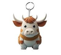 mophrati Porte-clés en Acrylique à la Mode, Cadeaux pour Une Large Application et Personnalisation, Porte-clés de poupée de Petite Vache Dessin animé Facile, F