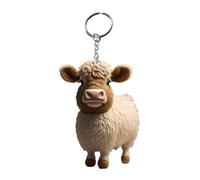 mophrati Porte-clés en Acrylique à la Mode, Cadeaux pour Une Large Application et Personnalisation, Porte-clés de poupée de Petite Vache Dessin animé Facile, B