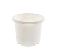 mophrati Pot de contrôle des racines en plastique Rose Pot de fleurs jardin pépinière respirant planteur avec plateau trous Drainage jardinage, 175mm/blanc, 1.5L