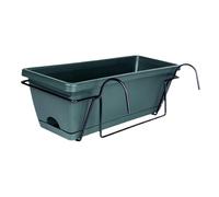 mophrati Pot de culture suspendu avec soucoupe, facile à arroser, idéal pour les balcons et autres espaces. Arrosez vos plantes et légumes facilement et commodément, vert foncé