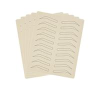 mophrati Pratique des sourcils Peau Silicone Microblading Coloration Toucher réaliste Aucune encre nécessaire Formation sans encre pour une utilisation débutante, 5 pièces