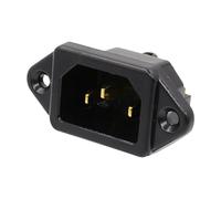 mophrati Prise d'alimentation mâle 250 V à 3 Broches : Connexion Pratique pour réfrigérateurs et Lave-Linge. Adaptateur de Remplacement pour Montage sur Panneau 250 V 15 A.