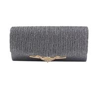 mophrati Sac à bandoulière en chaîne léger et Portable, pochettes en Polyester, sac à main de soirée élégant, large Application à la mode, gris foncé