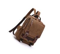 mophrati Sac de poitrine à une épaule haute capacité résistant à l'usure organisateur multifonctionnel extérieur décontracté toile sac à voyage, Café/Épaules