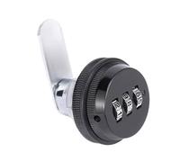 mophrati Serrure de sécurité codée en argent, pour armoire de casier Vivarium, boîte Pour aux lettres, en alliage à 3 chiffres, serrure à came combinaison, serrures d'armoire avec clé, 19X20mm noir