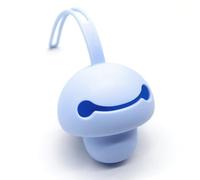 mophrati Silicone sucette support de stockage Portable anneau de dentition pochette antiadhésive enfant en bas âge marchandises conteneur nouveau-né poussette organisateur, Bleu clair