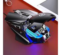 mophrati Souris de Jeu mécanique G10, 7200 DPI programmable, contrepoids magnétique, aileron arrière Ergonomique, Performances optiques optimales, 7 Boutons programmables, DPI réglable