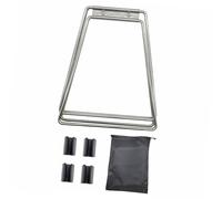mophrati Support pliable pour glacière d'extérieur, porte-glacière pratique, robuste et portable en acier, support universel pour seau à glace isolé, Argent, 45 x 21 cm