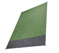 mophrati Tapis de plage pliable Tapis de couverture de randonnée en plein air résistant au sable avec piquets, armée verte