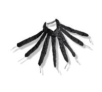 mophrati Tête-monté Cheveux Bigoudi Bandeau Rouleaux Sans Chaleur Curling Bâton Flexible Naturel Tige Longue Mince Coiffure Outil, Noir