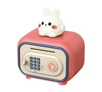 mophrati Tirelire innovante à Double Mode avec Mot de Passe sécurisé pour l'épargne, idéale pour Les Enfants et la décoration intérieure. Tirelire, Lapin Rose, 19.7 x 14 x 23 cm