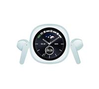 mophrati Traduction en déplacement avec écouteurs Bluetooth et interprète simultané IA. L'application d'interprétation simultanée IA est installée, Bleu