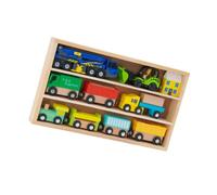 mophrati Train de Noël en Bois à Construire, Wagons empilables, Jouet éducatif et Amusant à Offrir pour aux Enfants.