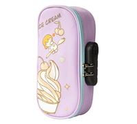 mophrati Trousse à multifonctionnelle avec Mot de Passe, Trousse à multifonctionnelle, Pochette avec Mot de Passe pour étudiant, étui avec Serrure, Violet