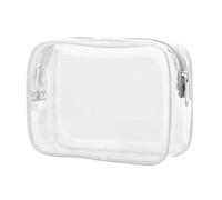 mophrati Trousse de Toilette Transparente PVC Trousses de Toilette étanches Pochette Sacs organisateurs de cosmétiques Fournitures de Voyage Femme Fille présente, Blanc