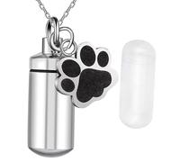 mophrati Urnes funéraires pour Animaux de Compagnie - Boîte Souvenir pour Meilleur ami - Élégante urne funéraire conçue pour commémorer Les précieux Souvenirs - Urne, Pendentif, 2.8 x 1.1 cm