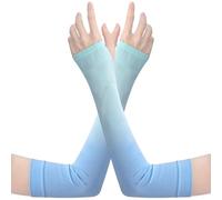 mophrati UV Cooling Arm Sleeves Entertainment Protector Gradient UPF 50 Sunscreen for Cycling Fishing Golfing, Dégradé bleu vert