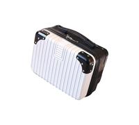 mophrati Valise de Voyage avec Compagnon de Voyage Convivial Bon Choix de Cadeau Maquillage Palette Case Cosmetic Case Bagages, B63 Blanc Noir, 14 Pouces