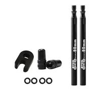 mophrati Valves Presta en Alliage d'aluminium Durable, 2 pièces Noir, 80mm