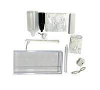 mophrati Veilleuses de noël à monter soi-même, laissez l'imagination Pour sauvage, présentation de scènes neige réalistes, ABS, nouvelles veilleuses noël pour bureau, Poteau noir