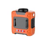 mophrati Ventilateur à pince à la taille Ventilateurs de collier de refroidissement l'extérieur avec lumière LED Banque d'alimentation Refroidisseur mains libres pour la pêche Camping Works Farm