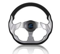 mophrati Volant de Bateau en Alliage Professionnel Universel à 3 Rayons, Mousse PU, Arbre de 3/4 Pouces, matériel gouvernail Bateau à rames