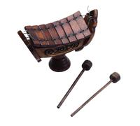mophrati Xylophone en bois de teck, instrument de musique à 8 notes, magnifiquement travaillé, idéal pour les réunions de famille et les musiques ethniques. Xylophone