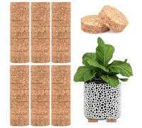 MOPLA 60 Pièces Pied Pot de Fleur Invisible, Pieds Invisibles pour Pots De Fleurs, Pieds de Pot de Plantes, Adapté Aux Plantes D'Intérieur Et D'Extérieur Pots De Fleurs Support en Liège