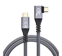 MOPOCHG Câble USB C vers USB C Coudé 240W Charge Rapide Câble USB 3.2 Vidéo 4K 60Hz Data Sync à 20Gbps Pour iPhone 15 Plus Pro Max MacBook Pro Air iPad Pro Galaxy S24 S23 Plus Ultra Tab S9 (1M)