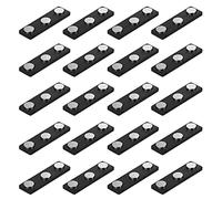 MOPOIN 20Pcs Badges nominatifs aimantés, badge magnétique auto-adhésif, badges nominatifs pour vêtements, porte-badge nominatif en métal avec aimant à 3 points
