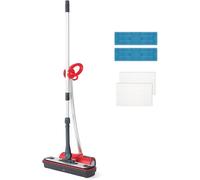 Moppy Red, Nettoyeur À Vapeur Balai Sans Fil, Pour Tous Les Sols Et Surfaces Lavables, Puissance 1500 W, Capacité Du Réservoir 0,7 L, Rouge