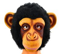 MOPQMKT Masque Singe, Latex Mask, Masque Horreur, Masques Deguisement Adulte, Chimpanzee Masks with Hair, Funny Costume Masks, for Halloween Party Costume, Carnival