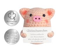 MOPQMKT Pocket Hug Cochon Chanceux Cadeau Original & Amusant, Idée drôle, Anniversaires Homme Femme Couple Ado, Objet Collègue Bureau, Peluche Insolite, Poupée Humour & Motivation